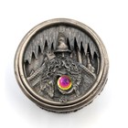 Wapw Pewter Wizard And Castle Ornate Fantasy Magic Trinket Box W  Crystal Ball