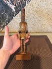 Vintage Hand-carved Wooden Stylized Attire Figurine With Rectangular Base 13 