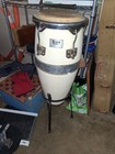 Royce Analog Conga Drum With Stand Tripod  Cream white Percussion Instrument