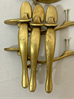 Vintage Mcm Brass Drawer Pulls Set Of 12 Mid Century Cabinet Handles