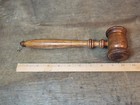 Vintage Wood Wooden Gavel Wood Judge Auctioneer Mallet 11   Meeting Hammer