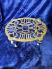 English Victorian Style Brass Fireplace Hearth Trivet 4 75  Tall