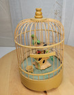 Vtg Decorative Bamboo Bird Cage Singing Bird No Movement Music Works As Is 