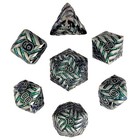          Cosmic Energy Green   Metal Dnd Dice Set   Dungeons  dragons Rpg