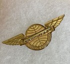 Vtg Pan Am Airlines Jr Clipper Stewardess Flight Attendant Metal Wings Pin Badge