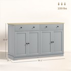 Kitchen Cabinet With Two Spacious Drawers And Two-door Cabinets