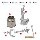 Manual Cast Hand Crank Iron Grain Mill Grinder Crank Nuts Oat Corn W  Big Hopper