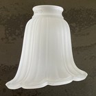 Vtg Art Deco Nouveau Glass Lamp Shade Tulip Frosted Pendant Sconce 2 1 8  2 1 4 
