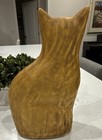 Vintage Chalkware Cat Statue Approximately 10 25    Tall  Mid Century Folk Art