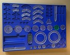 Vtg 1969 Kenner s Super Spirograph  2400 Set   Original Top  Blue Tray L Square