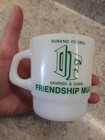 Vintage Galaxy Milk Glass Mug Durand Federal Savings   Loan Wi Friendship Mug