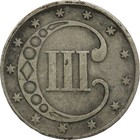 1853 Three Cent Silver - Vf