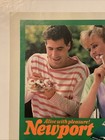 1990 Newport Cigarettes Print Ad Couple Eat Banana Split Vtg 90s Alive Pleasure