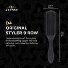 Denman Curly Hair Brush D4  all Black  9 Row Styling Brush For Styling  Smoothin