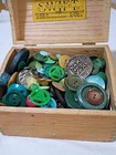 Vintage Swift Service Recipe Box Full Of Vintage Buttons B12
