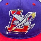 Vintage Lancaster Jethawks Snapback Hat Cap Minor League Purple Red Milb Y2k 00s
