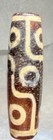 Tibetan Old Agate 9 Eye Dzi Bead  Translucent  Cinnabar  Talisman   
