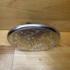 Vtg Sterling Silver Hand Engraved Diablo Old Western 2 5x2  Belt Buckle 44 Gram