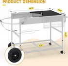 Grill Table For Weber 22    18  Original Kettle  Stand Cart For Jumbo Joe