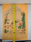 Vintage German Embossed Die-cut Paper Winter Cabin Christmas Calendar Topper