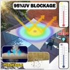 Permeable Sun Shade Sail Patio Awning Outdoor Garden Pool Canopy Shelter Cover
