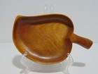 Woods Of Hawaii Monkey Pod Wood Shallow Bowl Leaf Shaped