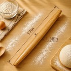 French Rolling Pin  17 Inch Solid Wood Tapered Rolling Pin For Baking  Wooden Do