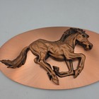 Copper Horse On Wood Frame Horse Wall Ornament