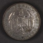 1930 G Germany Weimar Silver 5 Mark Zeppelin