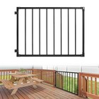 Outdoor Deck Fence Door Outdoor Black Heavy Duty Steel Anti-rust Door Metal Gate