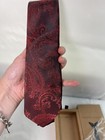 1950s 1960s Vintage Men   s Charm Silk Skinny Dress Tie Burgundy