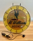 Vtg Hartford Insurance Lighted Advertising Clock Al Williams Plains Kansas Ks
