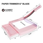 Heavy Duty Paper Trimmer  12  Cut Length A4-b7 Guillotine Paper Cutter Pho 72722