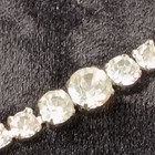 Vintage Kramer Of New York Graduated Round Cut Rhinestone Tennis Bracelet 7 