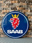 Saab  Rare Sign - Xl  19 7   50cm  Saab Advertising Sign -  Custom Carved