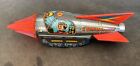 Vintage Japan Ko Yoshiya Atomic Constructor Commander Tin Space Ship Rocket Toy