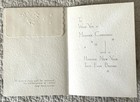 Unused Christmas Gold Candle Satin Embossed Vintage Greeting Card 1940s 1950s