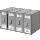 Bed Sheet Organizers And Storage  4 Pack Foldable Linen Closet 4pack Grey