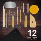 Us Art Supply Pottery And Clay And Sculpting Tools 12 Piece Set Ceramics W  Case