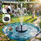 New Solar Power Fountain Submersible Floating Water Pump Bird Bath Pond Garden H
