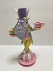 Mad Hatter Easter Bunny Spring Rabbit Tea Cup Candelabra 3 Candle Holder 12    New