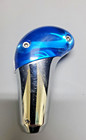 Vintage Acrylic Lucite Blue Chrome Collectible Shifting Knob 