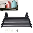 Microwave Oven Bracket Shelf Kitchen Holder Storage Rack Wall Mount With 4 Hooks