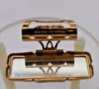 Stratton Lipstick Holder With Mirror Gold Starburst On Red Vintage Design 934048