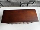 Vintage Mid-century Modern Mission Style Walnut Wood Jewelry Trinket Box