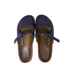 Birkis Vintage Birkenstock Navy Blue Mary Jane Clogs Woman s Us Size 9