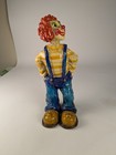 Vintage - Huge Handmade Paper Mache Circus Clown Overalls Sculpture 17  Tall