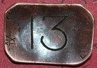 Lucky Number 13-americana Love Token good Luck elongated Penny crafted Aa xix 