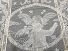Antique Lace - Circa 1900  Limerick Lace Panel W cherubs lovebirds 