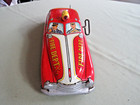 Vintage 1950s Marx Toys Fire Dept Chief Car No  1 Tin W u   B o Roof Light Toy